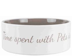 TRIXIE Pet's Home Ceramic Bowl - Kerámia Tál (mintás, Fehér/tópszín) (1, 4l/Ø20cm) (028-25055)