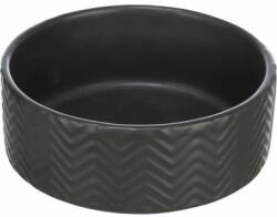 TRIXIE Ceramic Bowl - Kerámia Tál (nyomott Mintával, Fekete) (0, 4l/Ø13cm) (028-25020)