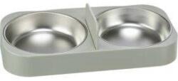 TRIXIE Double Bowl, Plastic/stainless Steel - Műanyag Fehér Tál Etetőautomatához, 5l/32x5x16cm (028-24348)