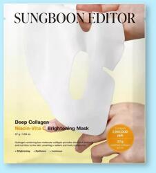 Sungboon Editor Mască iluminatoare cu colagen, niacinamidă si vitamina C Deep Collagen Niacin Vita C Brightening Mask - 37 g / 1 buc Masca de fata