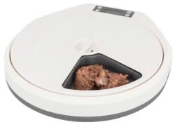 TRIXIE 4+1 Automatic Food Dispenser - Automata Ételadagoló (fehér, szürke) 5×0, 24 L/33×5×36cm (028-24384) - petoasis