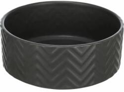 TRIXIE Ceramic Bowl - Kerámia Tál (nyomott Mintával, Fekete) (1, 6l/Ø20cm) (028-25022)