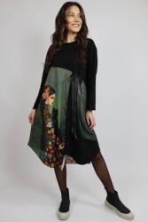 FashionLand ROCHIE MIDI ASIMETRICA CU BUZUNARE SI MANACA LUNGA CAT MELEK TALIE UNICA Multicolora
