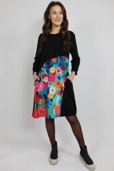 FashionLand ROCHIE MIDI CU BUZUNARE SI MANACA LUNGA INSERTIE PRINT SPLENDIDO TALIE UNICA Multicolora