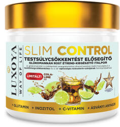 Luxoya - Slim Control - Testsúlycsökkentést elősegítő glükomannán rost italpor - Cola-Lime ízű - 300g