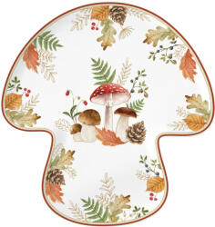 Easy Life Nuova R2S Porceántálca gombaformájú, 29, 5x28cm, dobozban, Autumn Breeze (2144AUBR)