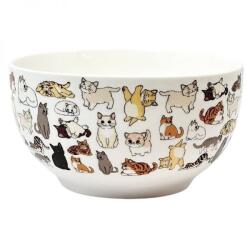 AROME Macskás grafikájú porcelán müzlistálka - 500 ml (IMO-TCO-8595717323792)