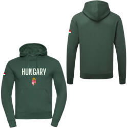  Magyarország pulóver felnőtt kapucnis zöld "HUNGARY" XL
