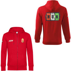  Magyarország pulóver felnőtt kapucnis zippes piros Vibe 2XL