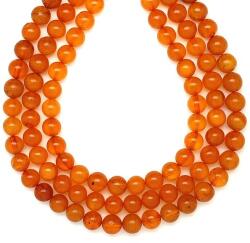 R. M. ékszer Borostyán nyaklánc sárga golyó 7mm 40cm (023503)