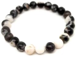 R. M. ékszer Jáspis zebra golyó karkötő 8mm (059591)