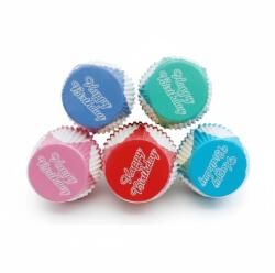  Happy Birthday muffin papír - 120 db