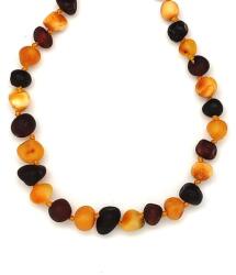 R. M. ékszer Borostyán kerekített matt baba nyaklánc 30cm (023589)