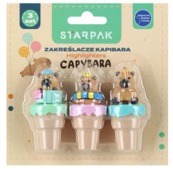 Starpak Kapibara szövegkiemelő, 3 színnel (STK-563031) - officetrade