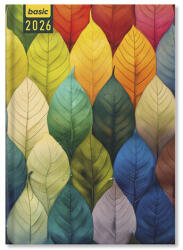  Period Basic határidőnapló, A/5, napi, 2026, Leaves (PTR-P4114-1911)