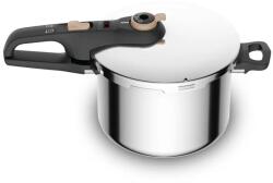 Tefal Oală sub presiune Tefal Secure Easy, 6 L, 2 programe gătire, 5 sisteme siguranță, compatibilă inducție, inox argintiu (P2580709)