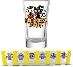  Halloween pohár szett - Pálinkás Pohár Szett 6 db-os - Halloween Dekoráció, Party Kellék (PPS318)