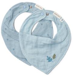 Little Dutch Baveta bandana din bumbac organic - set 2 bucati - Pure Denim Blue - Little Dutch Bavata