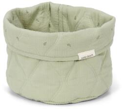 Little Dutch Cos de depozitare rotund matlasat pentru comoda de infasat - 20 x 15 - Pure Sage - Little Dutch