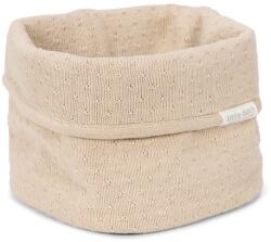 Little Dutch Cos de depozitare tricotat din bumbac organic - 15 x 15 - Pure Soft Beige - Little Dutch