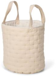 Little Dutch Cos de depozitare din bumbac organic pentru camera copilului - 35x45 cm - Pure Soft Beige Stripe - Little Dutch