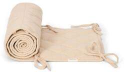 Little Dutch Protectie pentru patut din bumbac organic - Pure Soft Beige Stripe - Little Dutch