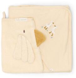 Little Dutch Set cadou cu prosop cu gluga si manusa de baie din bumbac organic pentru bebelusi - Little Goose - Little Dutch
