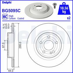 DELPHI Disc frana DELPHI BG5095C (BG5095C) - automobilus