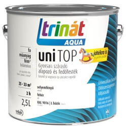 Trilak aqua (vizes) selyemfényű zománcfesték fehér Unitop 2, 5l