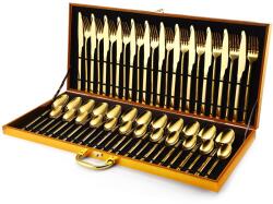 TRENDY S Rozsdamentes acél evőeszköz készlet 48 részes, TRENDY'S, luxus kiadás, arany (TCM-28G)