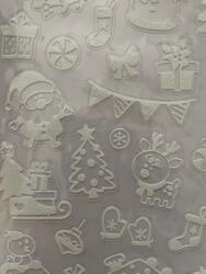 Livarno Home Karácsonyi csillámmatricák ablakdíszítéshez, hóemberek, ajándékok, 30 db (365150)