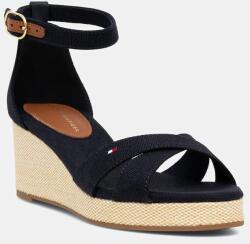 Tommy Hilfiger szandál FLAG CRISS-CROS MID WEDGE ESPAD - sötétkék Női 40