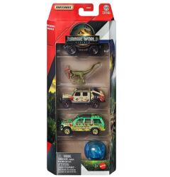 Mattel Matchbox Jurassic World Adventure Seekers 5db-os kisautó szett - Mattel (JGL60/JGL27) - innotechshop