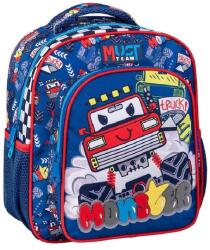 Luna Luna: Must Team Monster Truck mintás lekerekített 2 rekeszes ovis hátizsák 27x10x31cm (000586217)