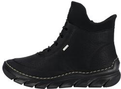 RIEKER Ghete dama, Rieker, 55069-00-Negru, casual, piele ecologica, imblanite, cu talpa joasa, negru (Marime: 40)