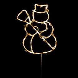 Somogyi Elektronic KID507BWW hóember ablakdísz, 35 db melegfehér LED, időzítő, elemes, beltéri kivitel - koronaphone