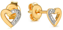 Heratis Forever Arany fülbevaló gyémántokkal 0, 010 ct Szívek IZBR596