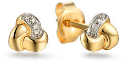 Heratis Forever Finom fülbevaló gyémánt csomókkal, sárga arany, 14K IZBR531N
