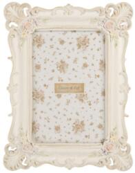 Clayre & Eef Antikolt fehér, virágos képkeret - szep-otthon - 7 110 Ft