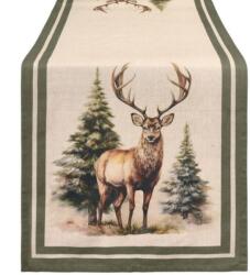 Nuvole di Stoffa Asztali futó 50x150cm Bosco incantato, szarvas