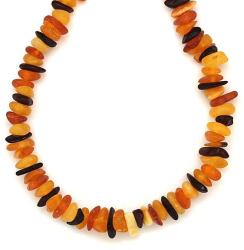 R. M. ékszer Borostyán matt vegyes splitter nyaklánc 45cm (023522)