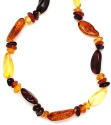 R. M. ékszer Borostyán pebble köztes 7-10x12-14mm nyaklánc 50cm (023625)