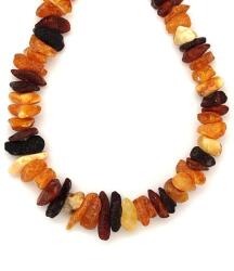 R. M. ékszer Borostyán matt vegyes nagy splitter nyaklánc 45cm (023601)