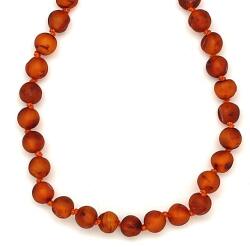 R. M. ékszer Borostyán barna matt golyó 5mm nyaklánc 50cm (023597)