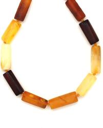 R. M. ékszer Borostyán matt henger 6-8x11-17mm nyaklánc 50-55cm (023609)