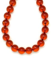 R. M. ékszer Borostyán barna golyó 9, 5mm A nyaklánc 45cm (023596)