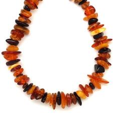 R. M. ékszer Borostyán vegyes splitter nyaklánc 50cm (023542)