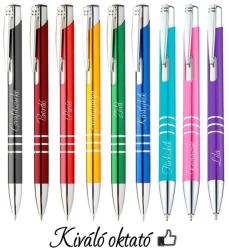 Ajándékgyár Gravírozott golyóstoll Kiváló oktató türkizkék (GGT24)