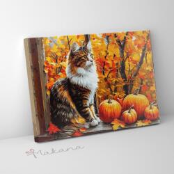 Makana Őszi cica - Számfestő készlet, kerettel (40x50 cm)