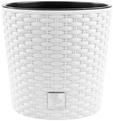 Prosperplast Ghiveci decorativ de flori, rotund, alb, 40x37.5 cm, Rato Round (DRTUS400L-S449)